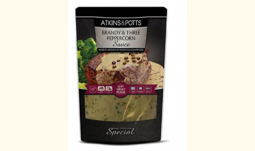 Brandy & Three Peppercorn Sauce - Atkins & Potts - 350g (From The British Countryside)